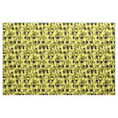 黒の検疫テープ ファブリック (ファットクウォーター)