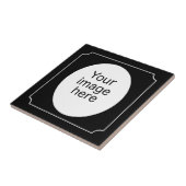 黒の楕円写真枠 タイル (側面)