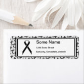 黒の標準リボン ラベル (インサイチュ)