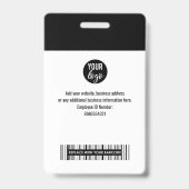 黒の標準企業の従業員名タグ バッジ (裏面)