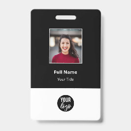黒の標準企業の従業員名タグ バッジ