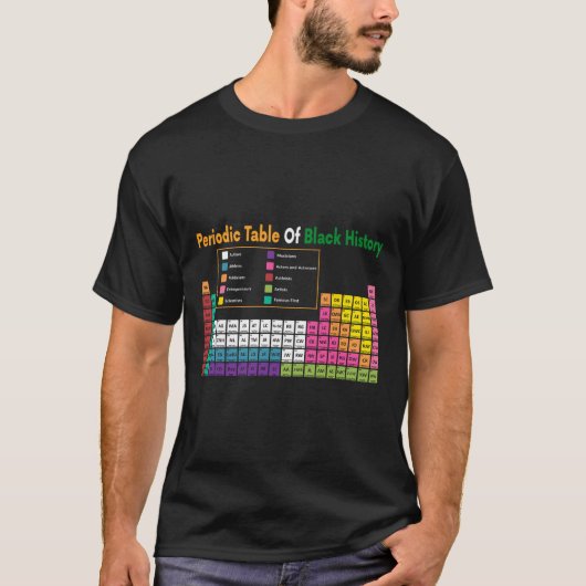 黒の歴史の表アフリカの黒の歴史 Tシャツ (正面)