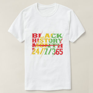 黒の歴史（月24/7/365）、黒のプライド、アフリカ Tシャツ