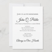 黒の死没記念日に白い蘭 招待状 (裏面)