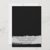 黒の水彩スプラッシュ・セーブ・ザ・デート発表 セーブザデート (裏面)