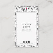 黒の水玉模様のベビー服 価格タグ ハングタグ 名刺 (正面)