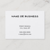 黒の水玉模様の名刺 名刺 (裏面)