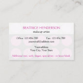 黒の水玉模様の色 名刺 (裏面)