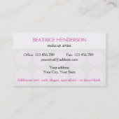 黒の水玉模様の色 名刺 (裏面)