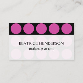 黒の水玉模様の色 名刺