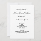 黒の水玉模様 任意の年齢 誕生日パーティー 招待状 (裏面)