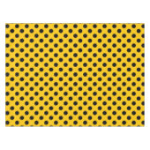 黒の水玉模様（黄） テーブルクロス (正面(横))