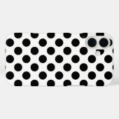 黒の水玉模様 Case-Mate iPhoneケース (裏面 (横))
