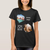 黒の永遠の友達フォトネーム Tシャツ (正面)