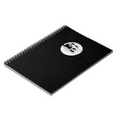 黒の波モンノート ノートブック (左側)