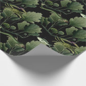 黒の海草と魚 ラッピングペーパー (角)