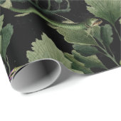 黒の海草と魚 ラッピングペーパー (ロールコーナー)