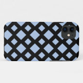 黒の淡いブルーのダイヤモンド Case-Mate iPhoneケース (裏面(横))