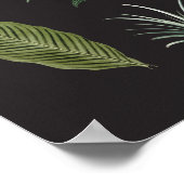 黒の濃い植物離れの植物 ポスター (角)