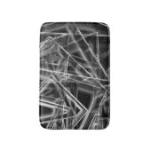 黒の濃い灰色の線で角を正方形 バスマット (正面縦)