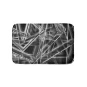 黒の濃い灰色の線で角を正方形 バスマット (正面)