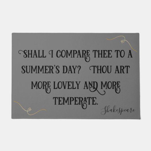 黒の灰色のシェイクスピアを比較しよう… | ドアマット (正面)