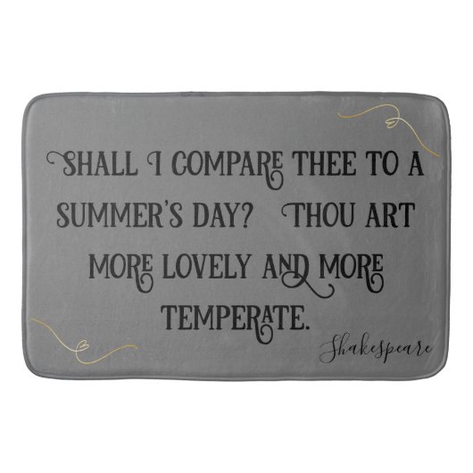 黒の灰色のシェイクスピアを比較しよう… | バスマット (正面)