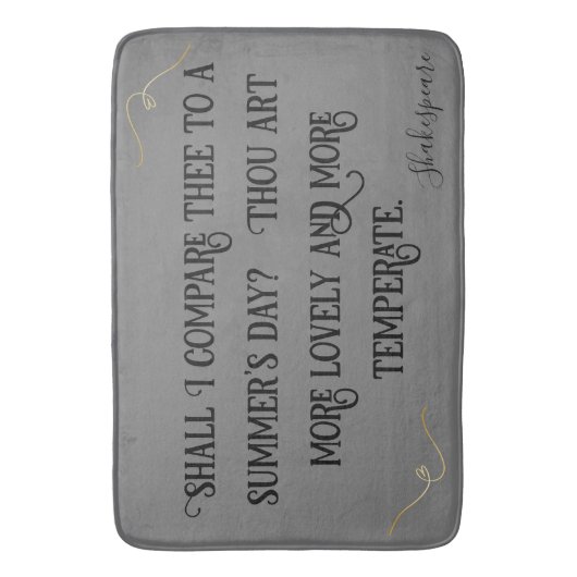 黒の灰色のシェイクスピアを比較しよう… | バスマット (正面縦)