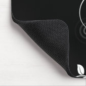 黒の灰色の花パターン マウスパッド (コーナー)