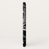 黒の灰色の花パターン Case-Mate iPhoneケース (裏面/左)