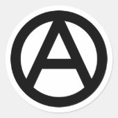 黒の無政府状態の記号 ラウンドシール (正面)