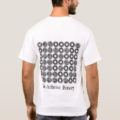 黒の無神論者のバイナリ Tシャツ (裏面)