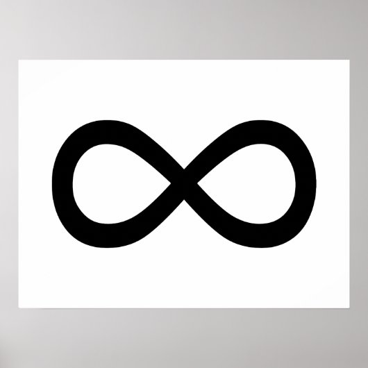 黒の無限大シンボル ポスター (正面)
