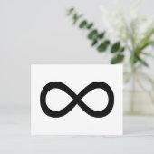 黒の無限大シンボル ポストカード (スタンド正面)