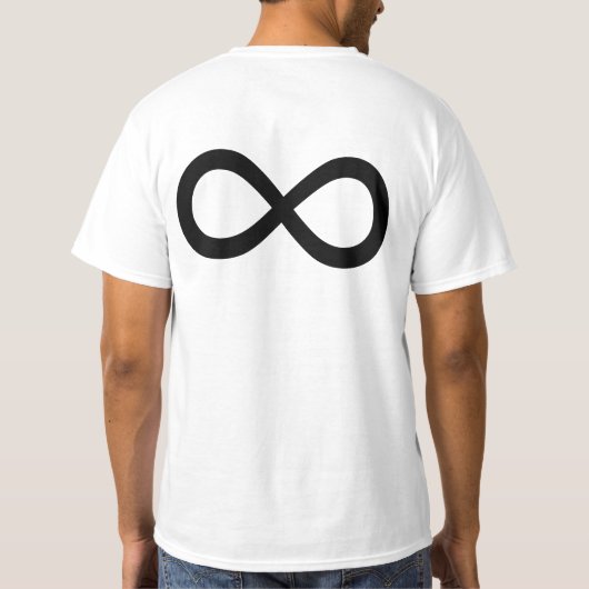 黒の無限大記号 Tシャツ (裏面)