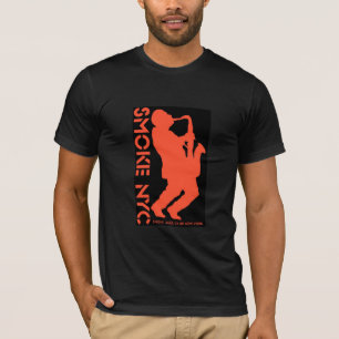 黒の煙の赤 Tシャツ
