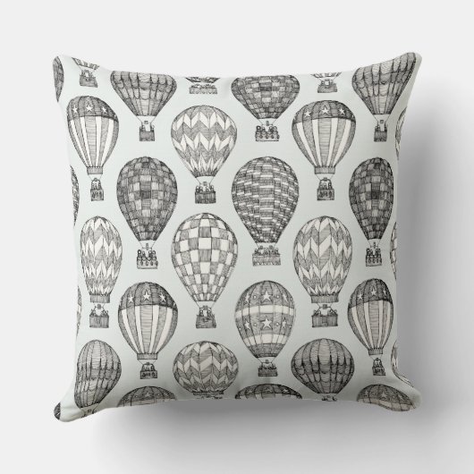 黒の熱気球 クッション (裏面)