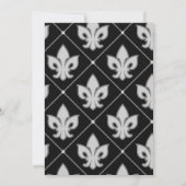 黒の王冠をテーマにした招待状 招待状 (裏面)