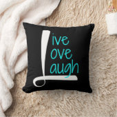 黒の生きている愛笑いの枕、白及び水 クッション (ブランケット)