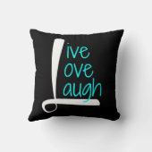 黒の生きている愛笑いの枕、白及び水 クッション (裏面)