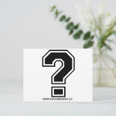 黒の疑問符 ポストカード (スタンド正面)