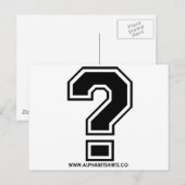 黒の疑問符 ポストカード (正面/裏面)