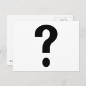 黒の疑問符 ポストカード (正面/裏面)