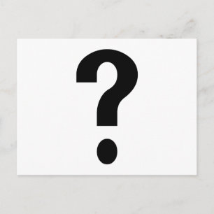 黒の疑問符 ポストカード