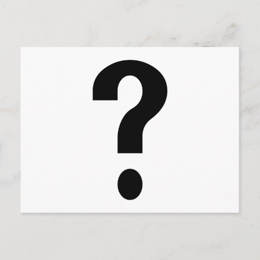 黒の疑問符 ポストカード (正面)