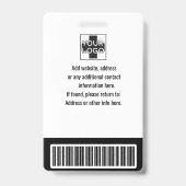 黒の病院またはクリニックの職員用 バッジ (裏面)