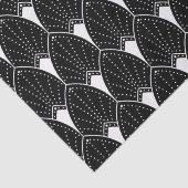 黒の白いアールデコパターン 薄葉紙 (詳細)