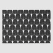 黒の白いアールデコパターン 薄葉紙 (正面)