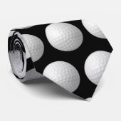 黒の白いゴルフボール ネクタイ (ロール)