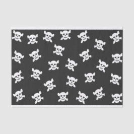 黒の白いスカルそしてCrossbone 薄葉紙